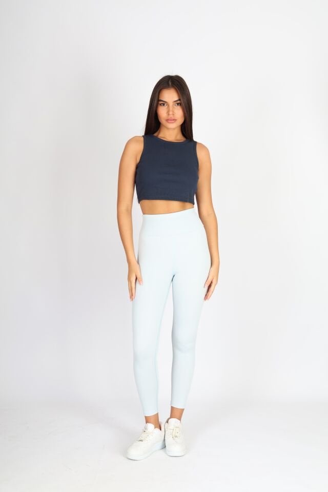 Halter Yaka Biyeli Koyu Lacivert Atlet