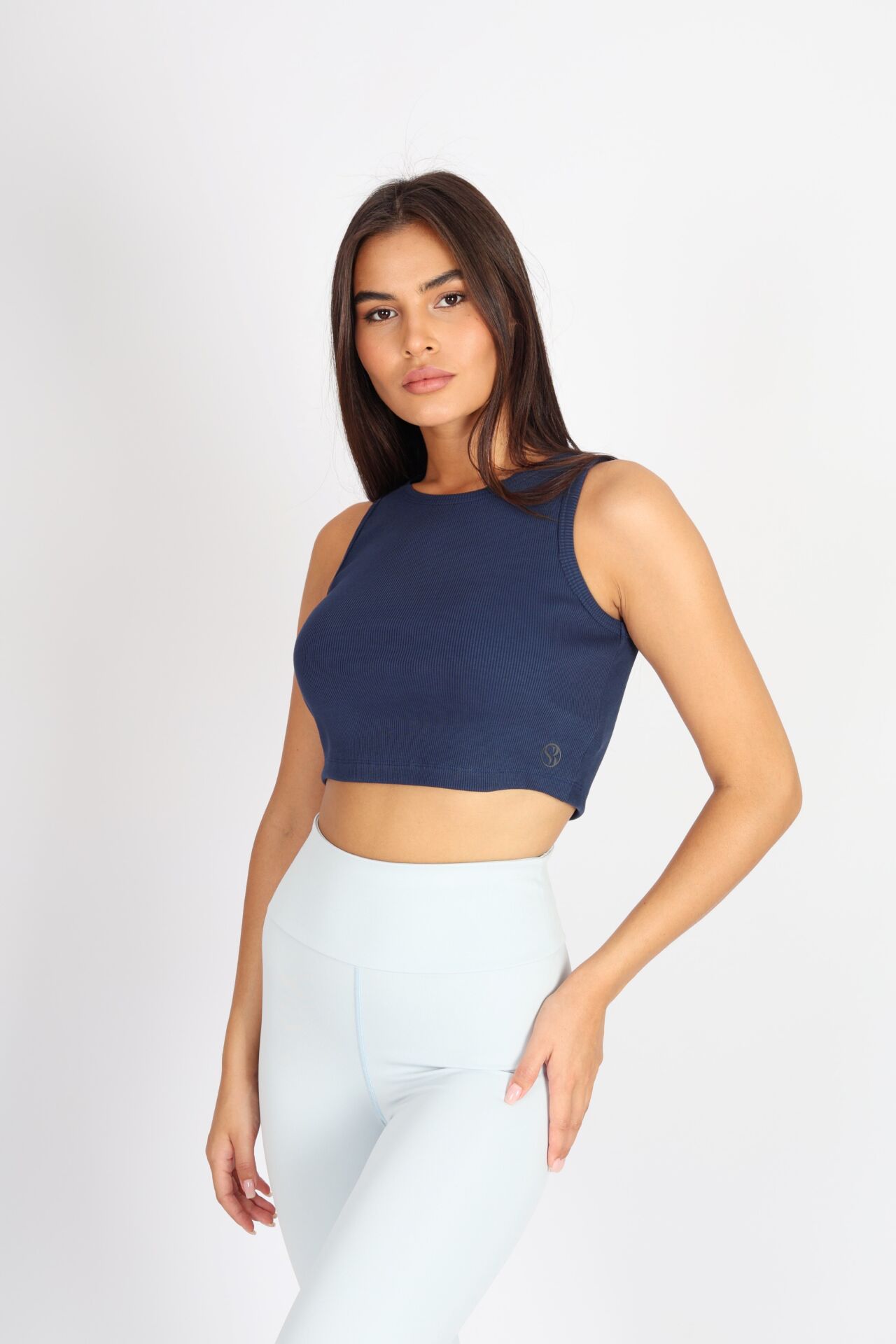 Halter Yaka Biyeli İndigo Atlet